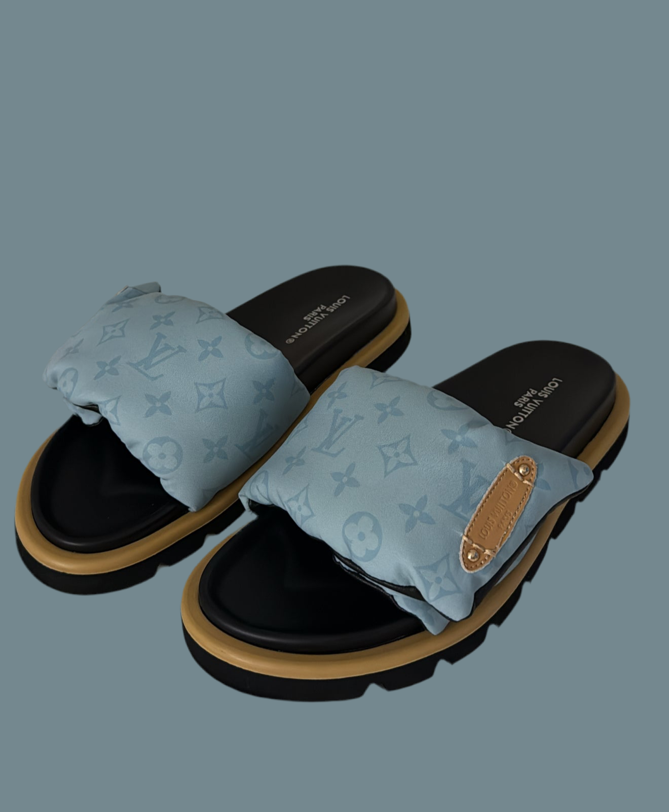 PILLOW MULES BABY BLUE