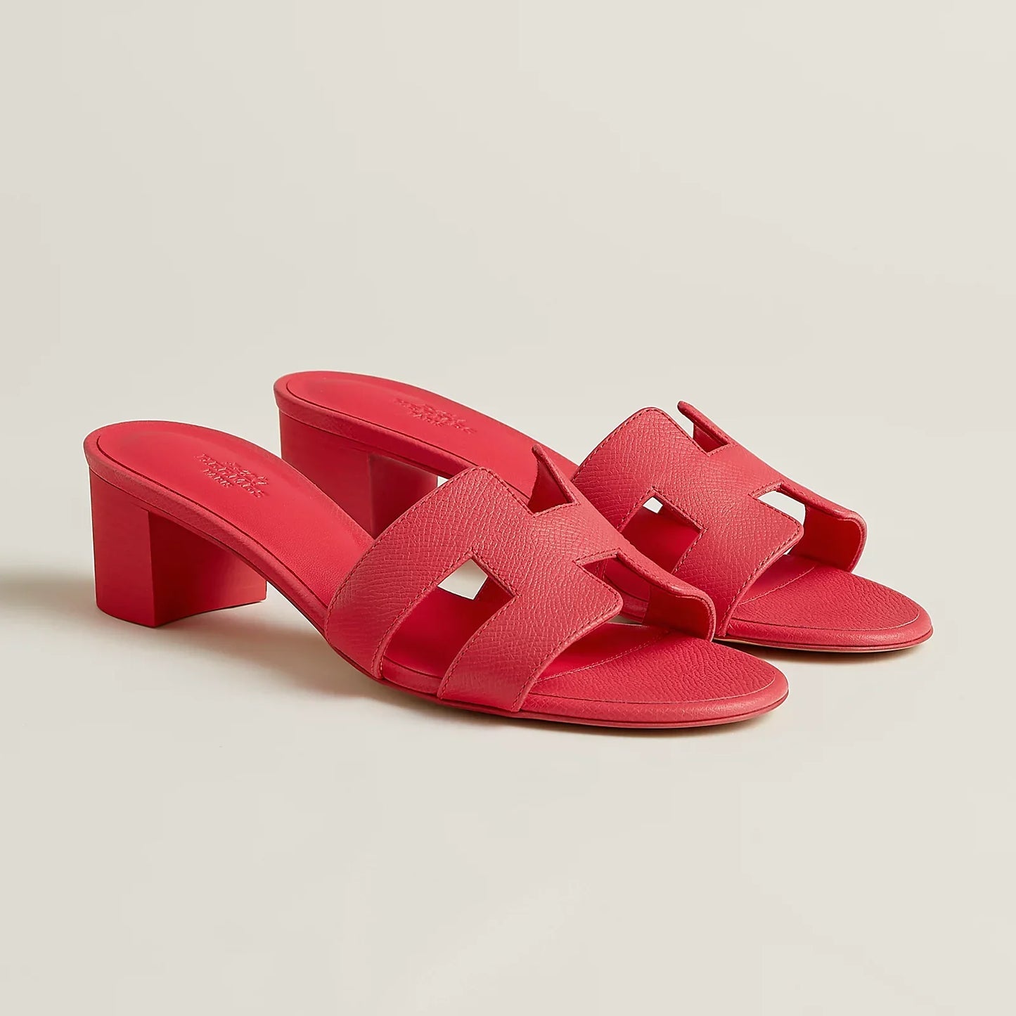 H OASIS HEELED SANDALS TAUPE