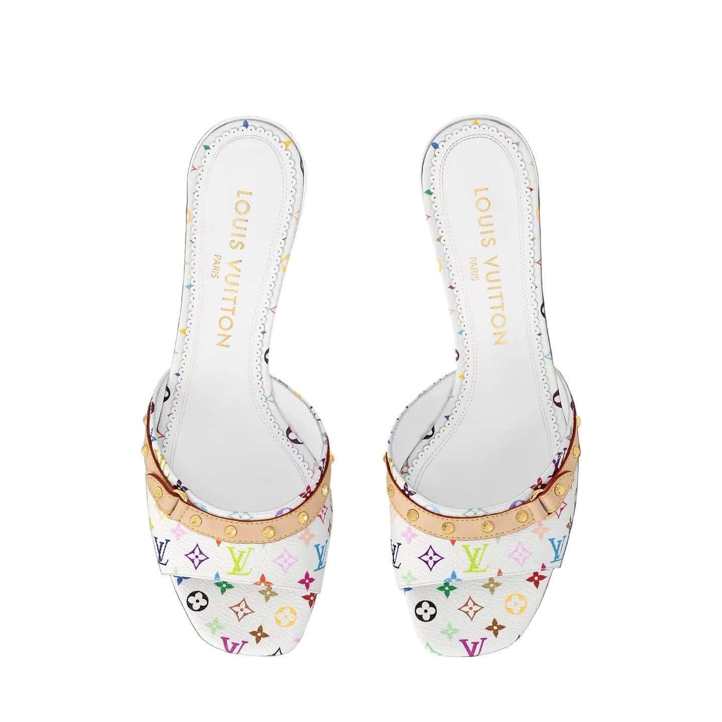 "LV" Kitten Heels