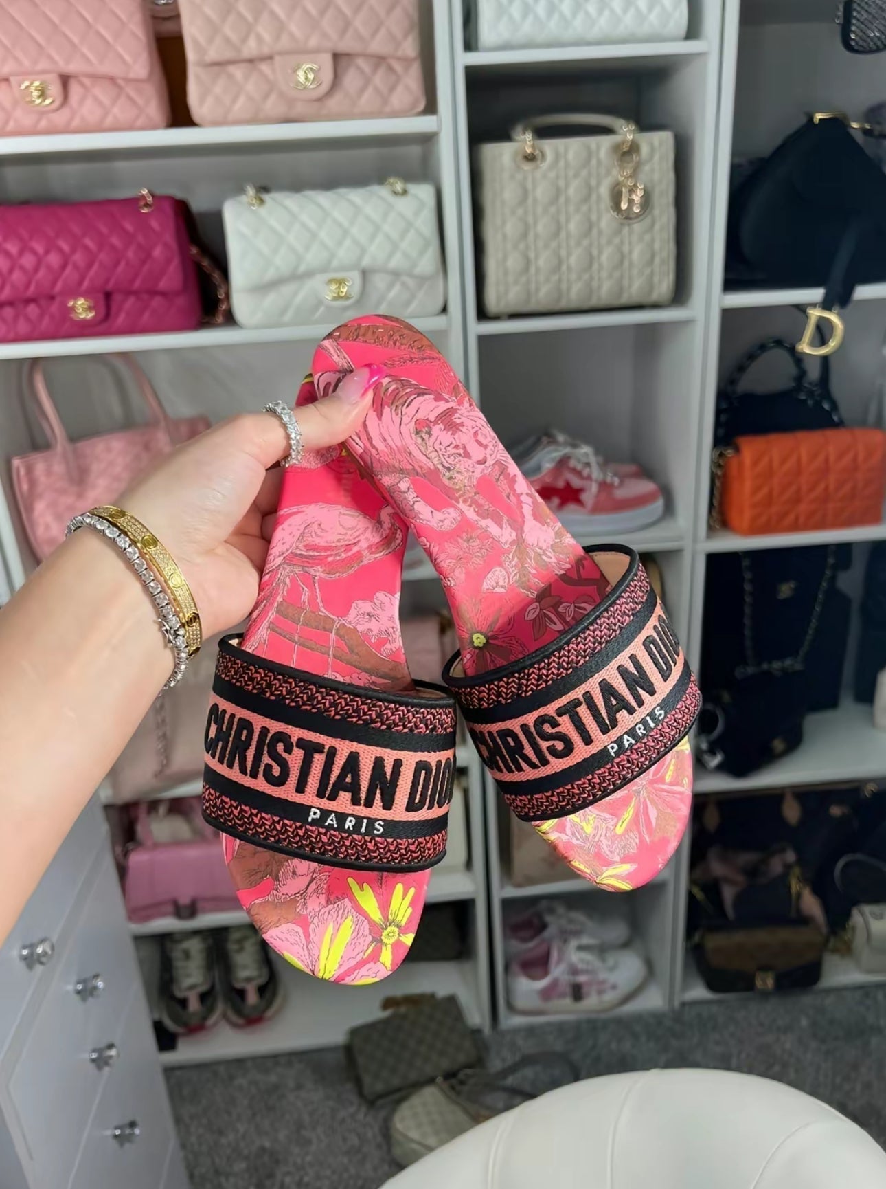 Christy hot pink sandals