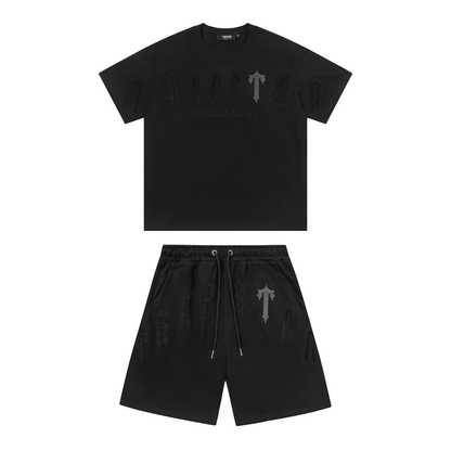 "TS" Short Set Black