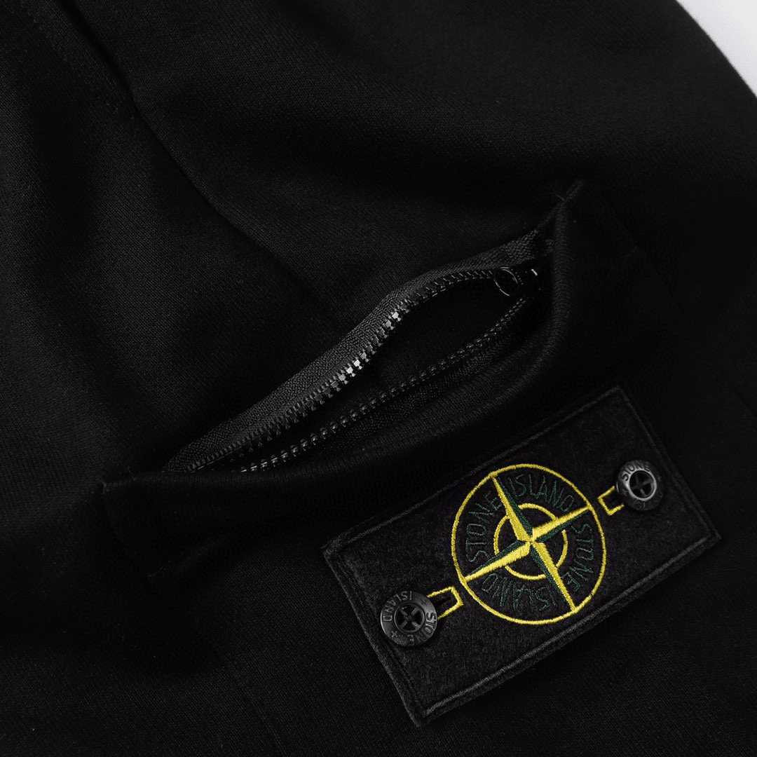 "Stone" Monogram Shorts Black
