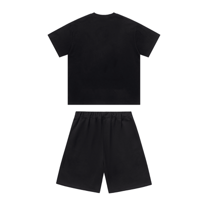 "TS" Short Set Black Red White