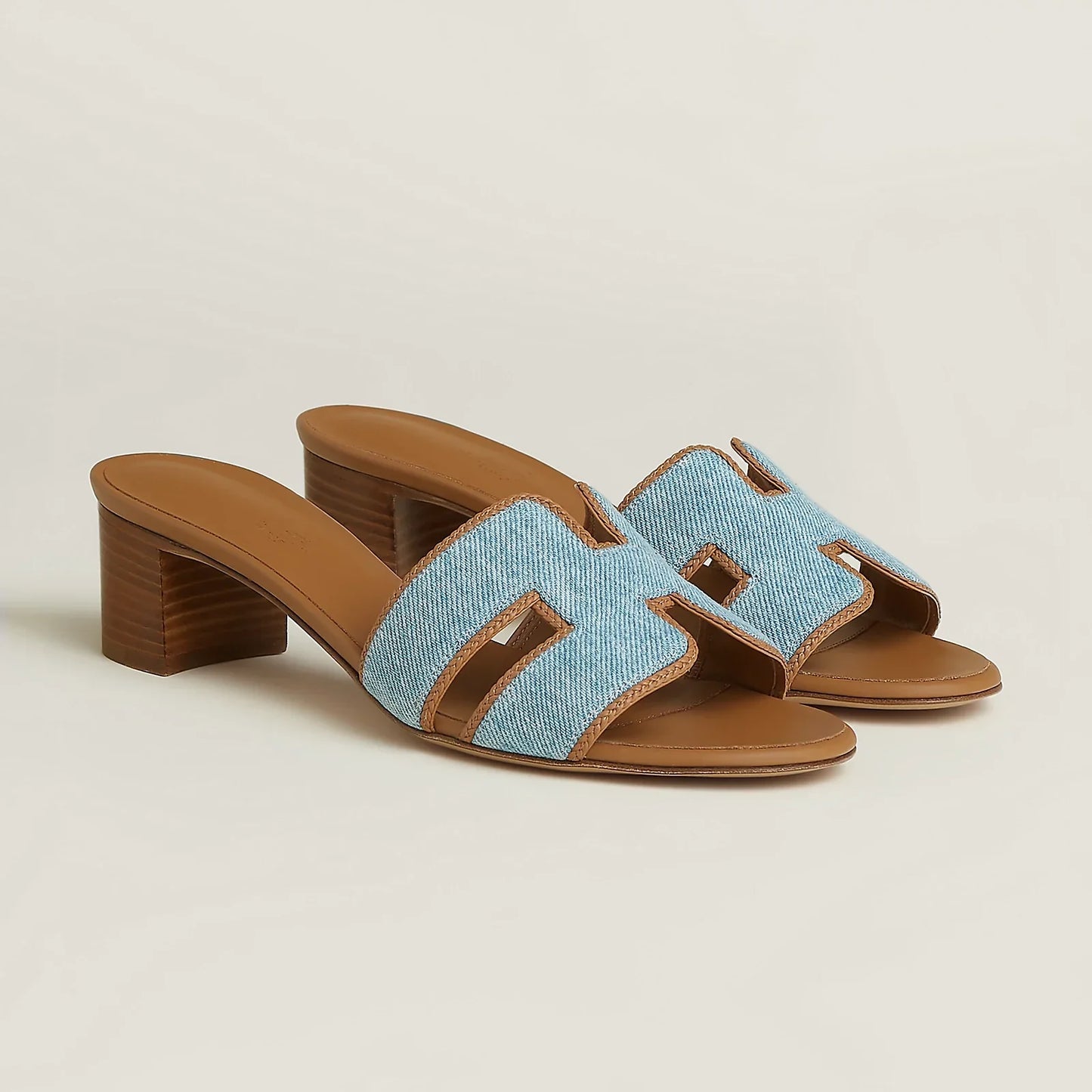 H OASIS HEELED SANDALS TAUPE