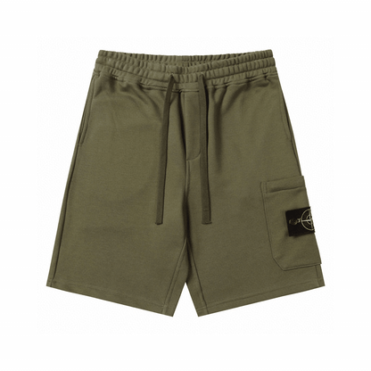 "Stone" Monogram Shorts Kaki
