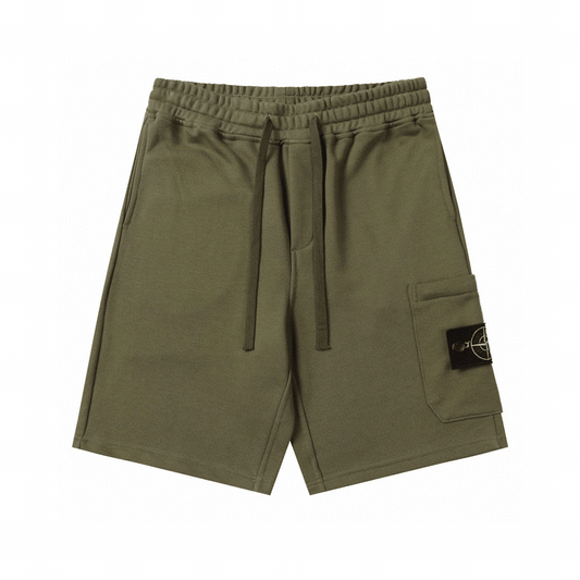 "Stone" Monogram Shorts Kaki