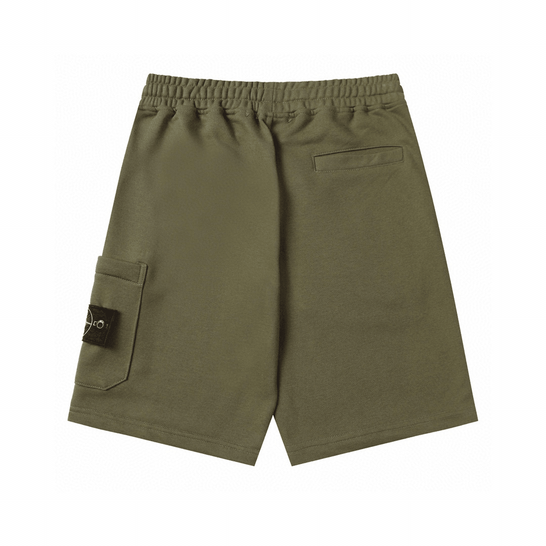 "Stone" Monogram Shorts Kaki