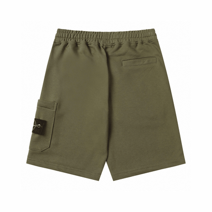 "Stone" Monogram Shorts Kaki