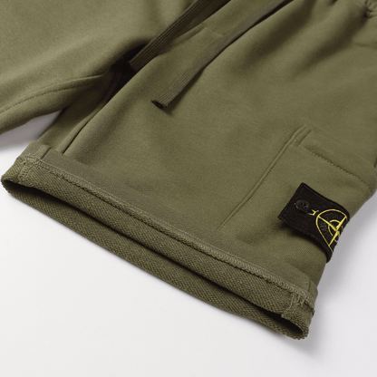 "Stone" Monogram Shorts Kaki