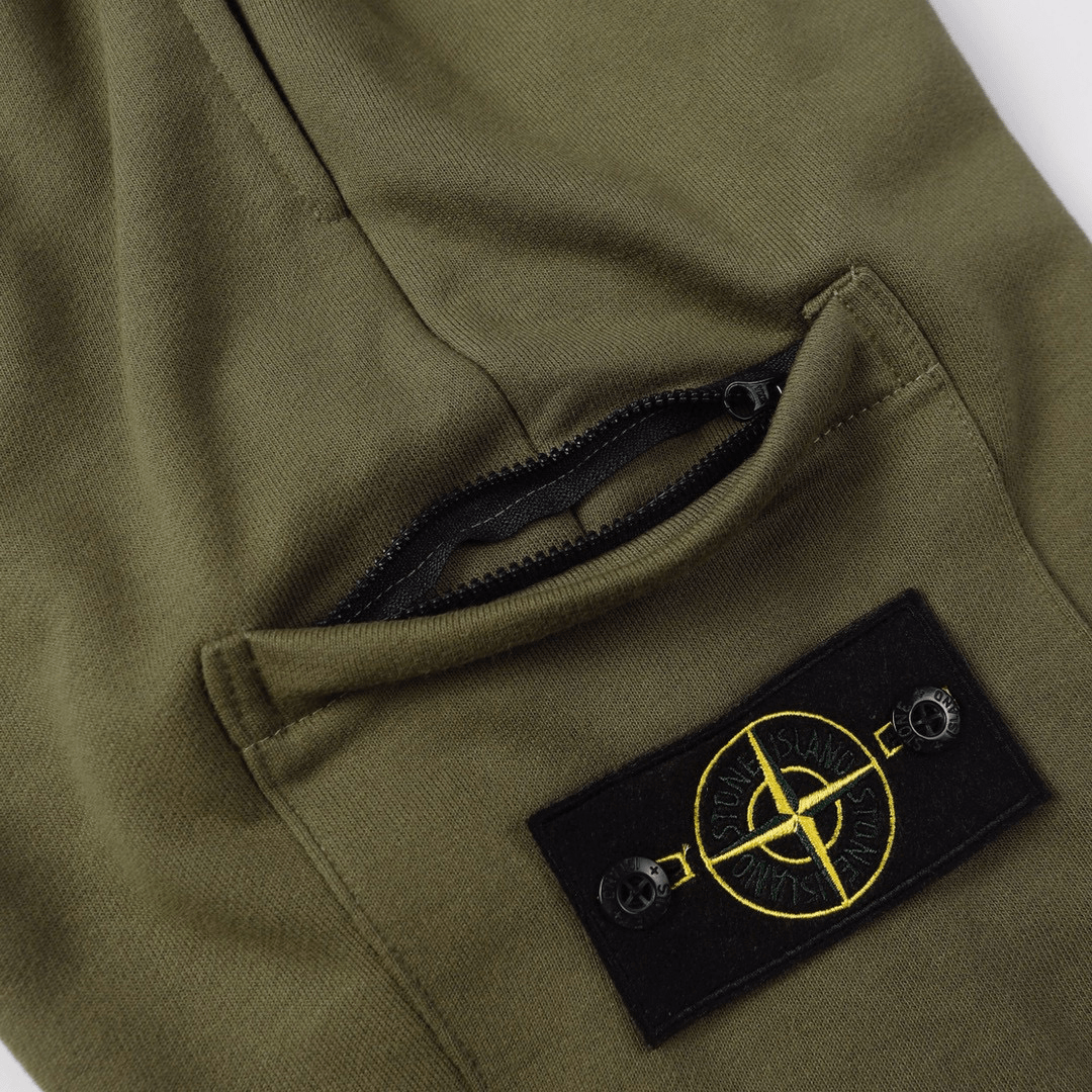 "Stone" Monogram Shorts Kaki