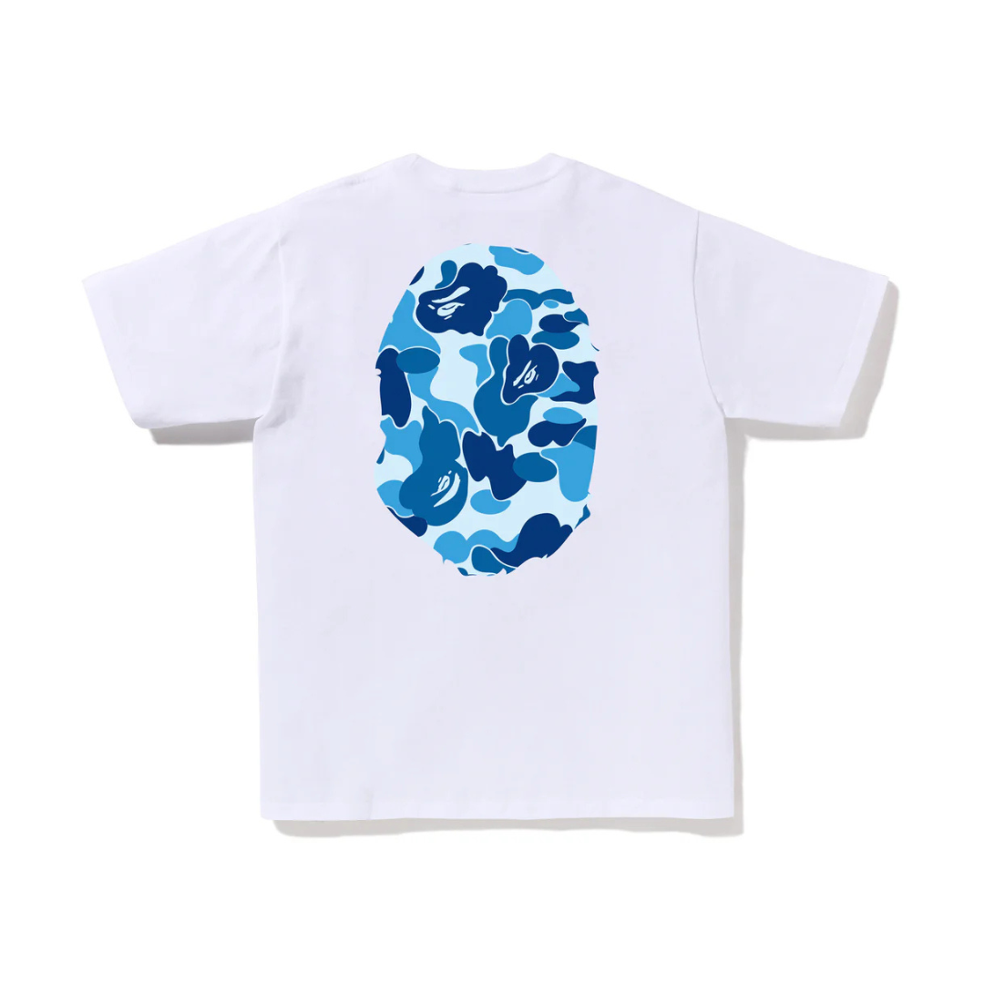 "Ape" White Blue Tee