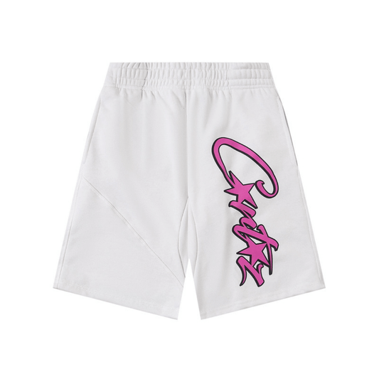 "CRTZ" Shorts White Pink