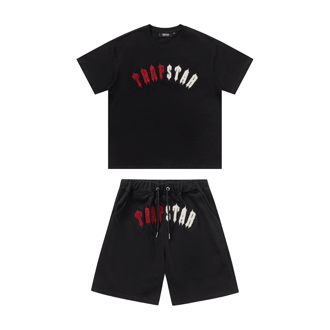 "TS" Short Set Black Red
