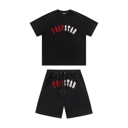 "TS" Short Set Black Red