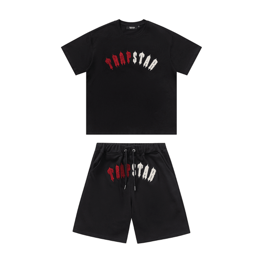 "TS" Short Set Black Red