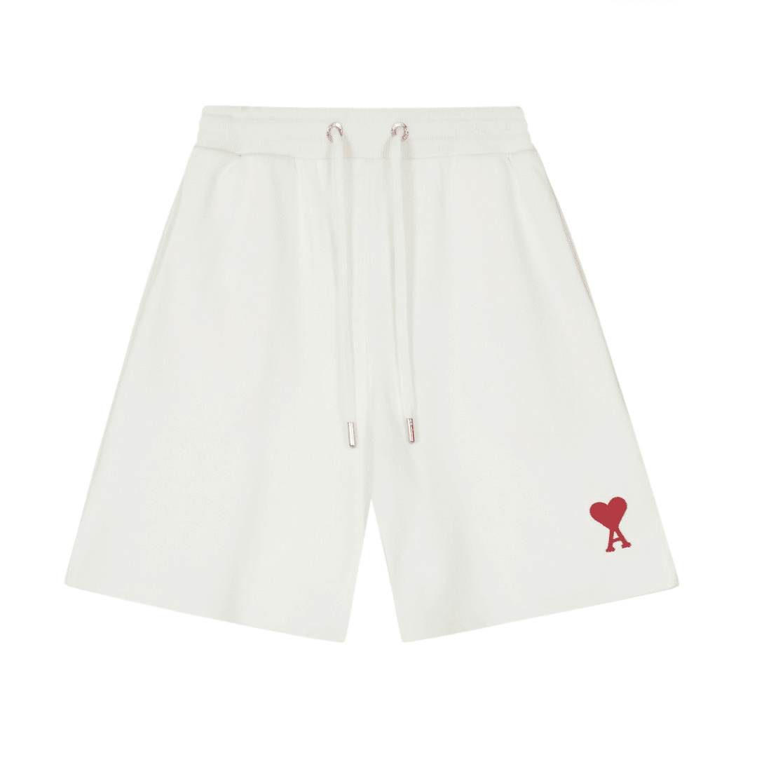 "Ami" Shorts White/Red