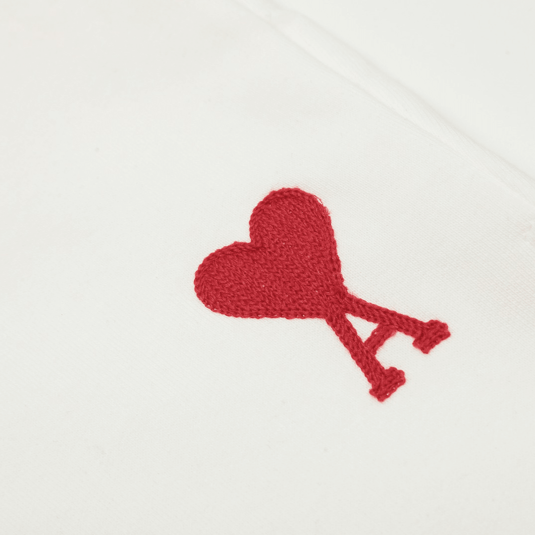 "Ami" Shorts White/Red