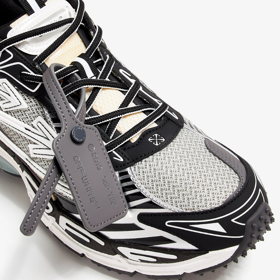 Off "Be Right Back" Sneaker Black White Blue