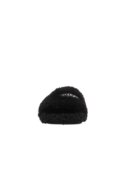 "Balenci" Fur Slides