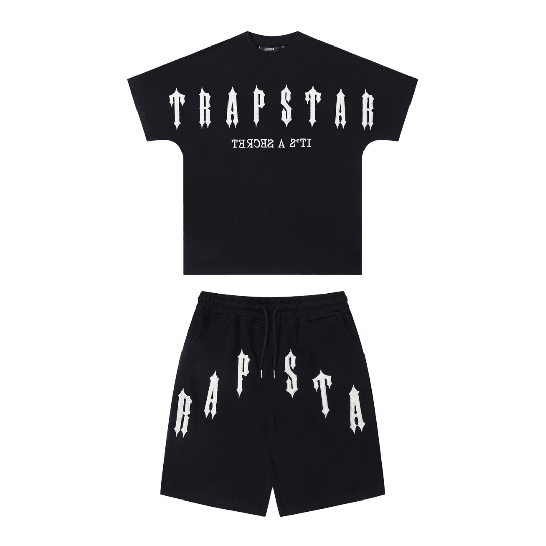"TS" Short Set Black White