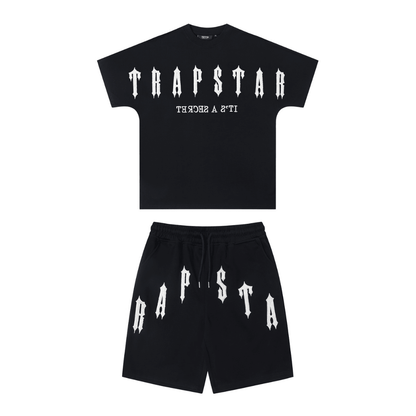 "TS" Short Set Black White