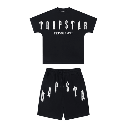 "TS" Short Set Black White