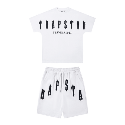 "TS" Short Set White Black