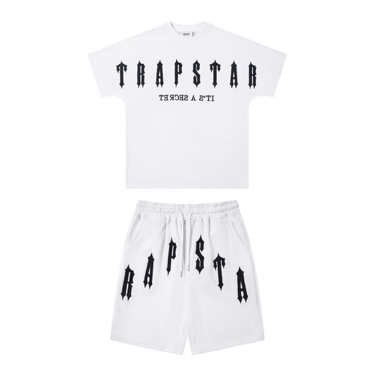 "TS" Short Set White Black