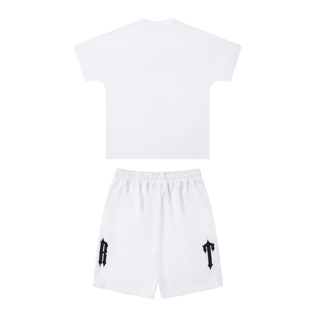 "TS" Short Set White Black