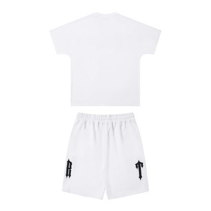 "TS" Short Set White Black