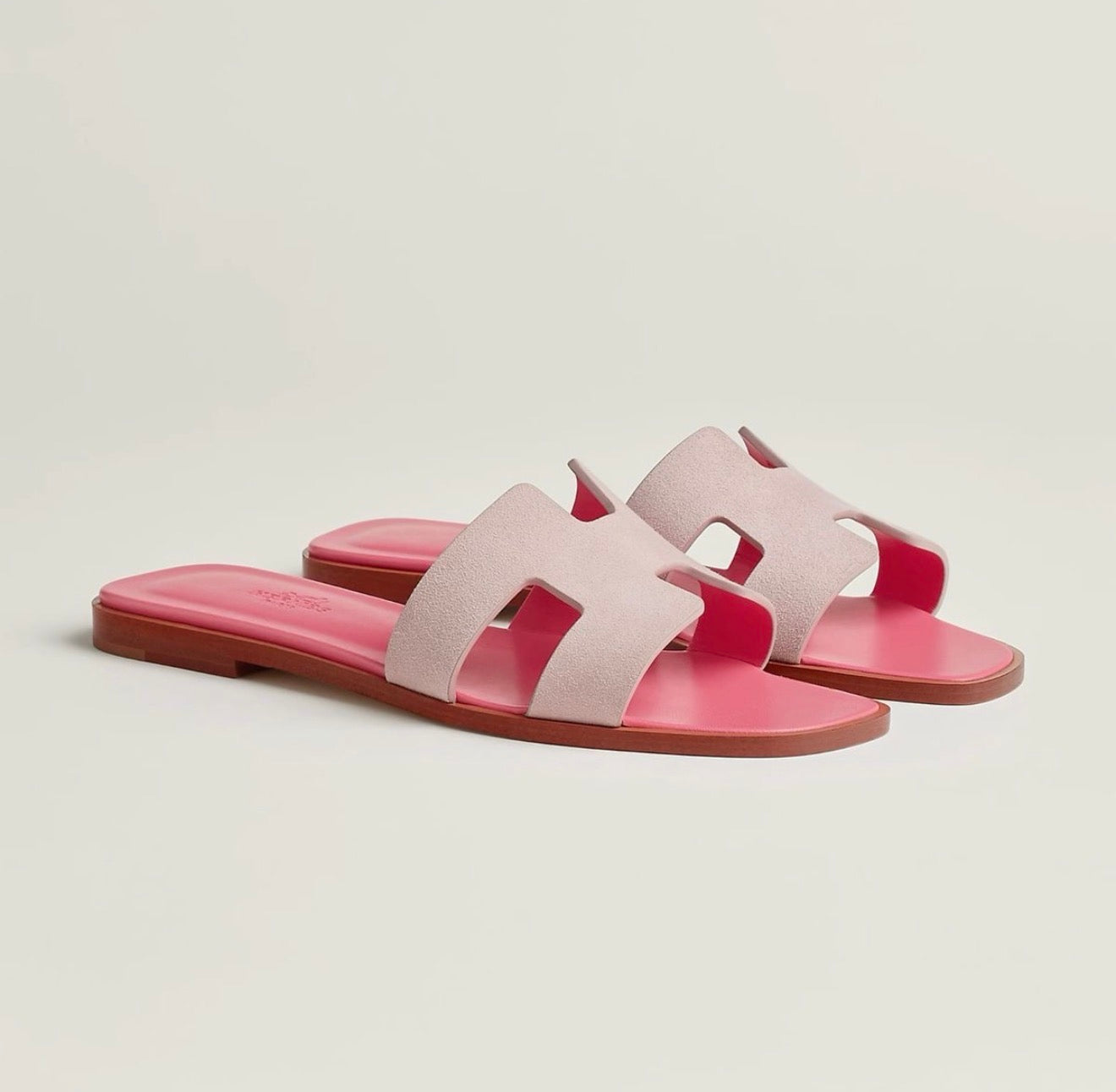 it girl two tone pink sandals