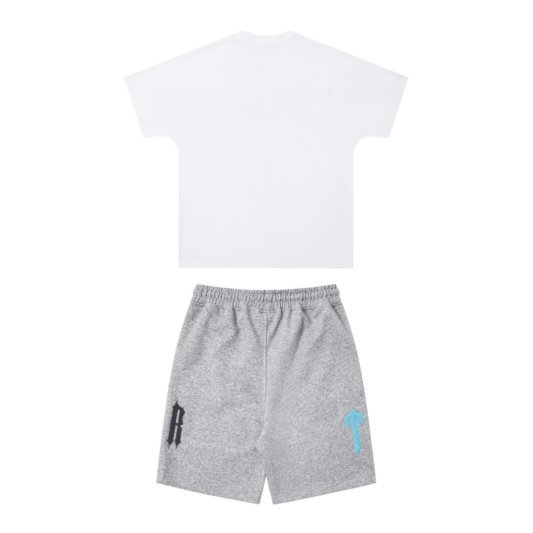 "TS" Short Set Grey White