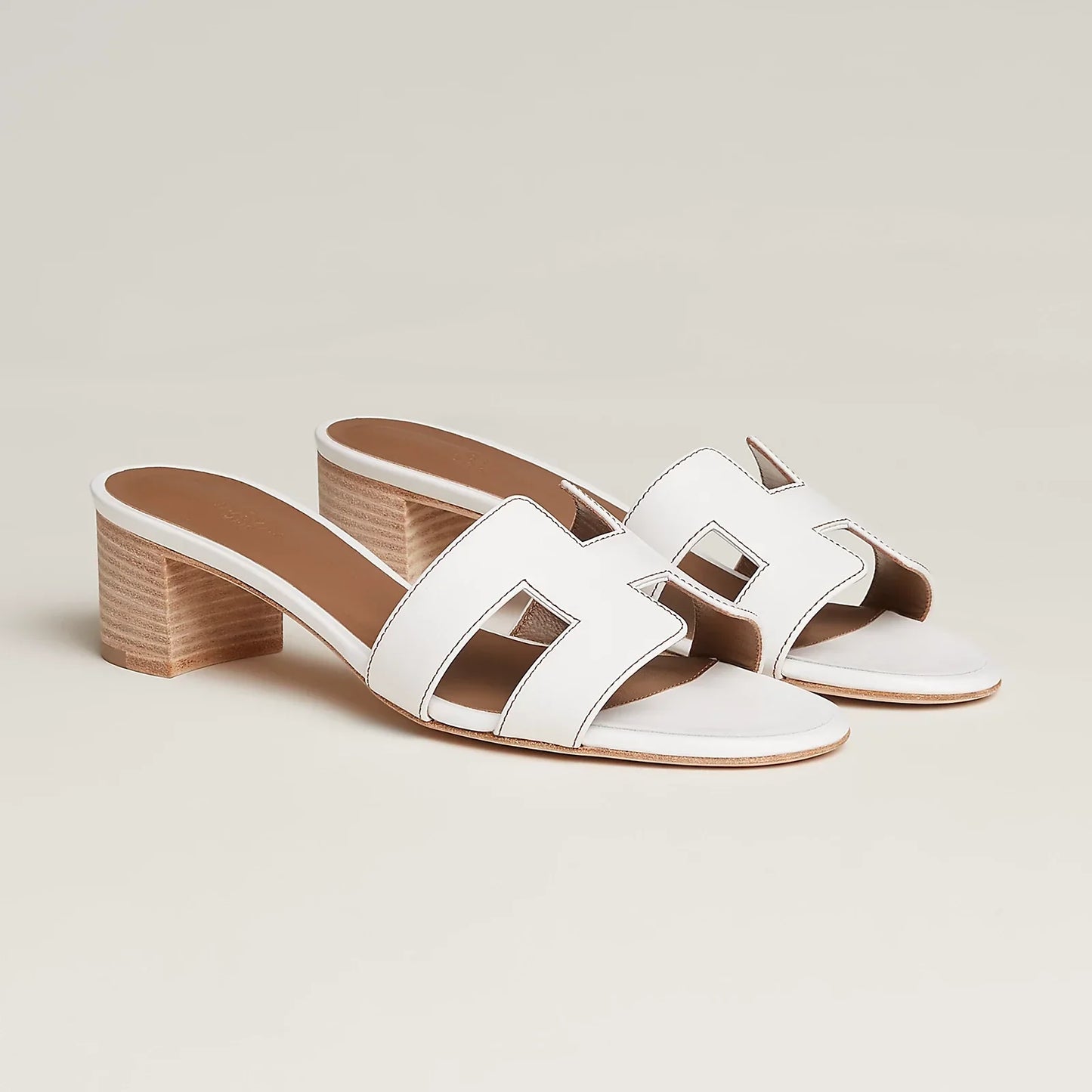 H OASIS HEELED SANDALS TAUPE