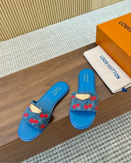DENIM CHERRY SANDALS