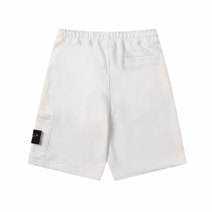 "Stone" Monogram Shorts White