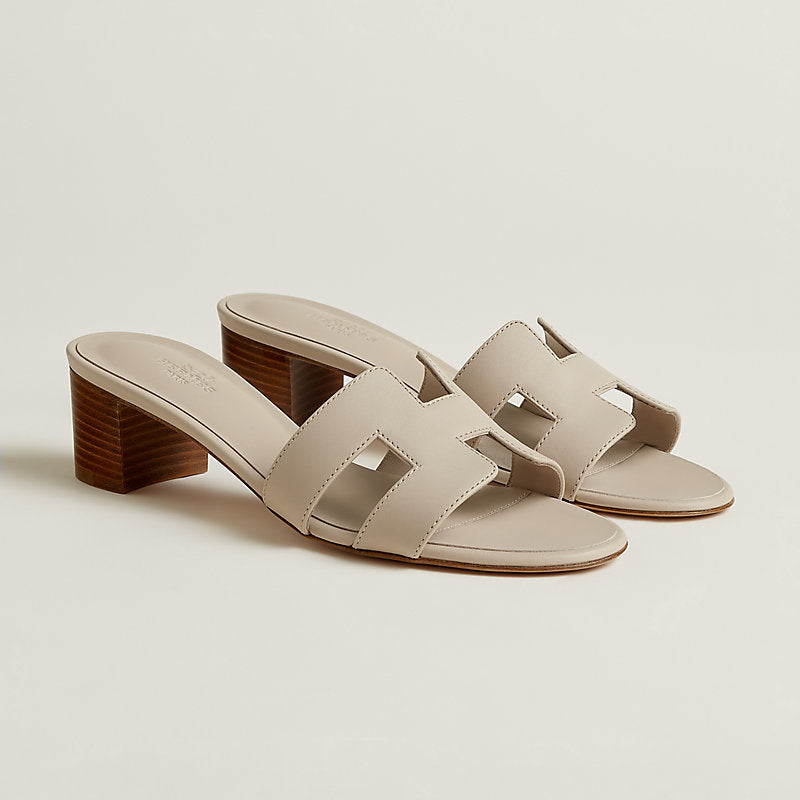H OASIS HEELED SANDALS TAUPE