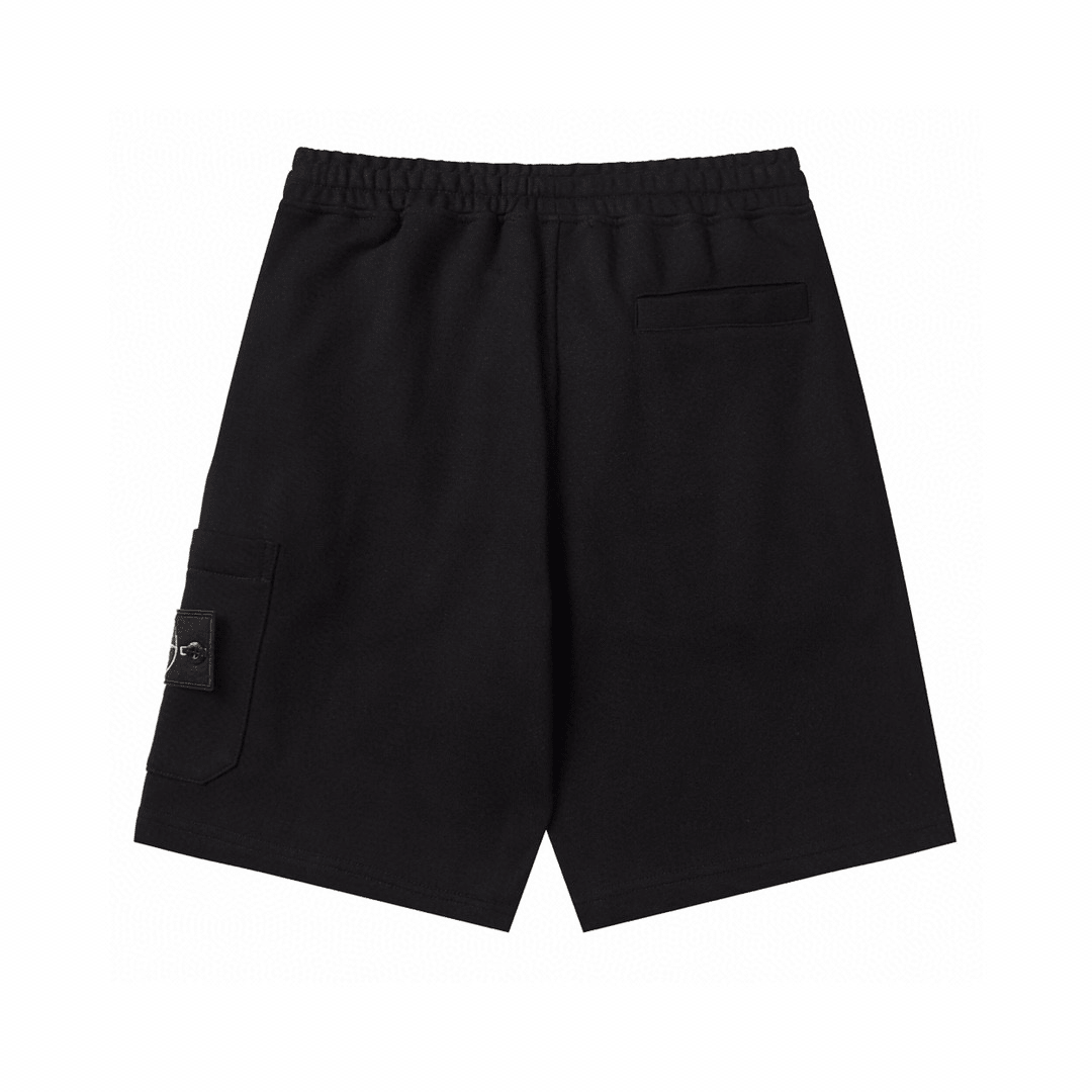 "Stone" Monogram Shorts Black