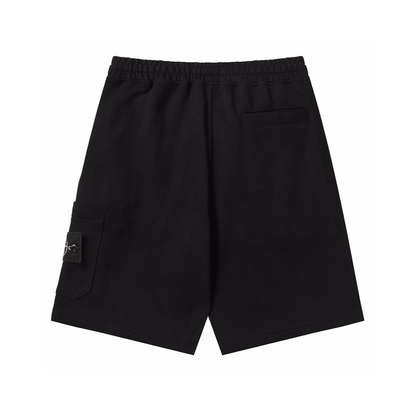 "Stone" Monogram Shorts Black