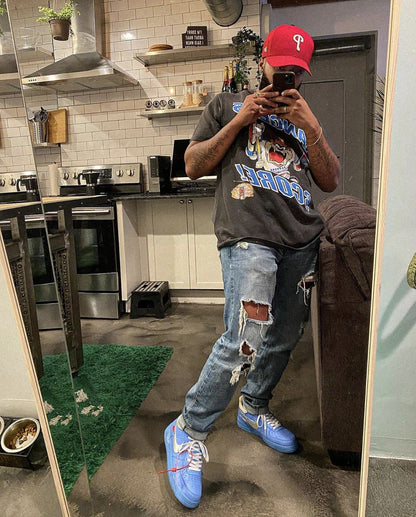 "AF1 x Off" University Blue