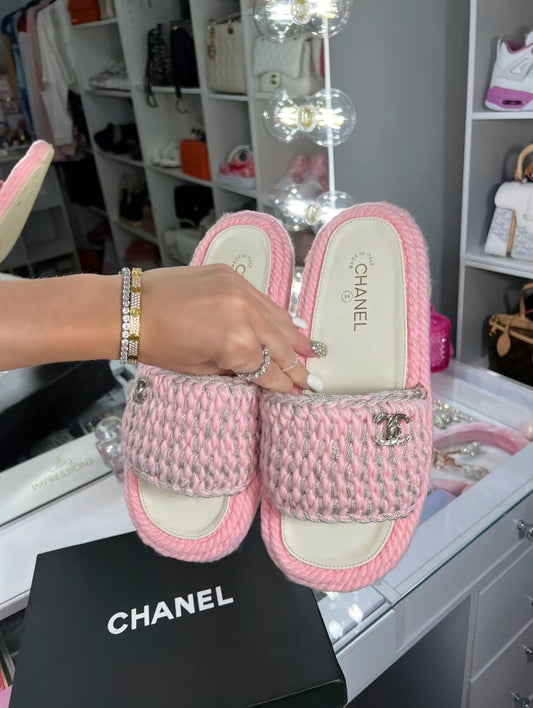 baby pink sandals