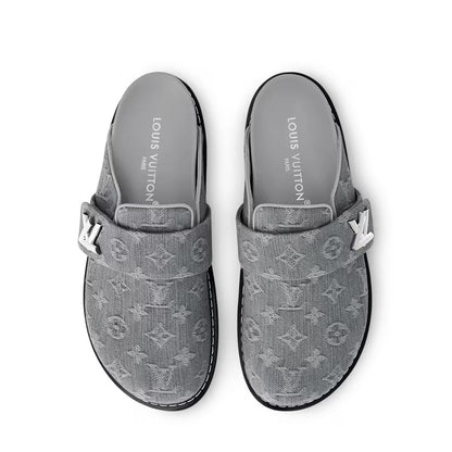 "LV" Slides Grey