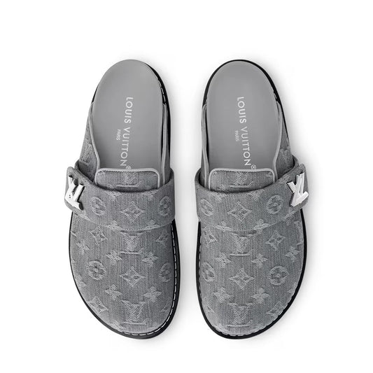"LV" Slides Grey