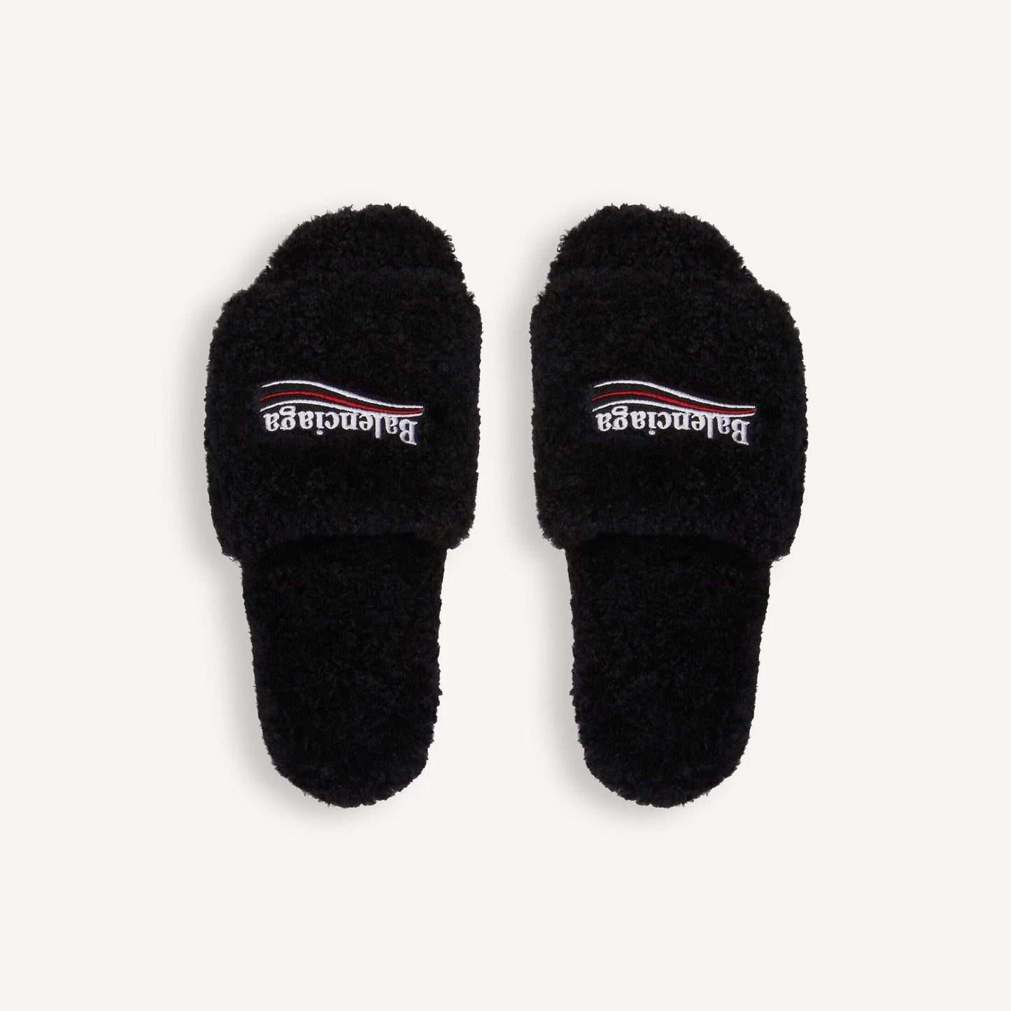"Balenci" Fur Slides