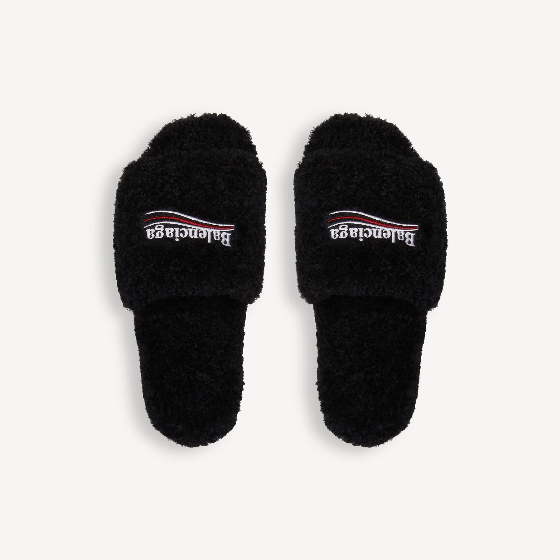 "Balenci" Fur Slides