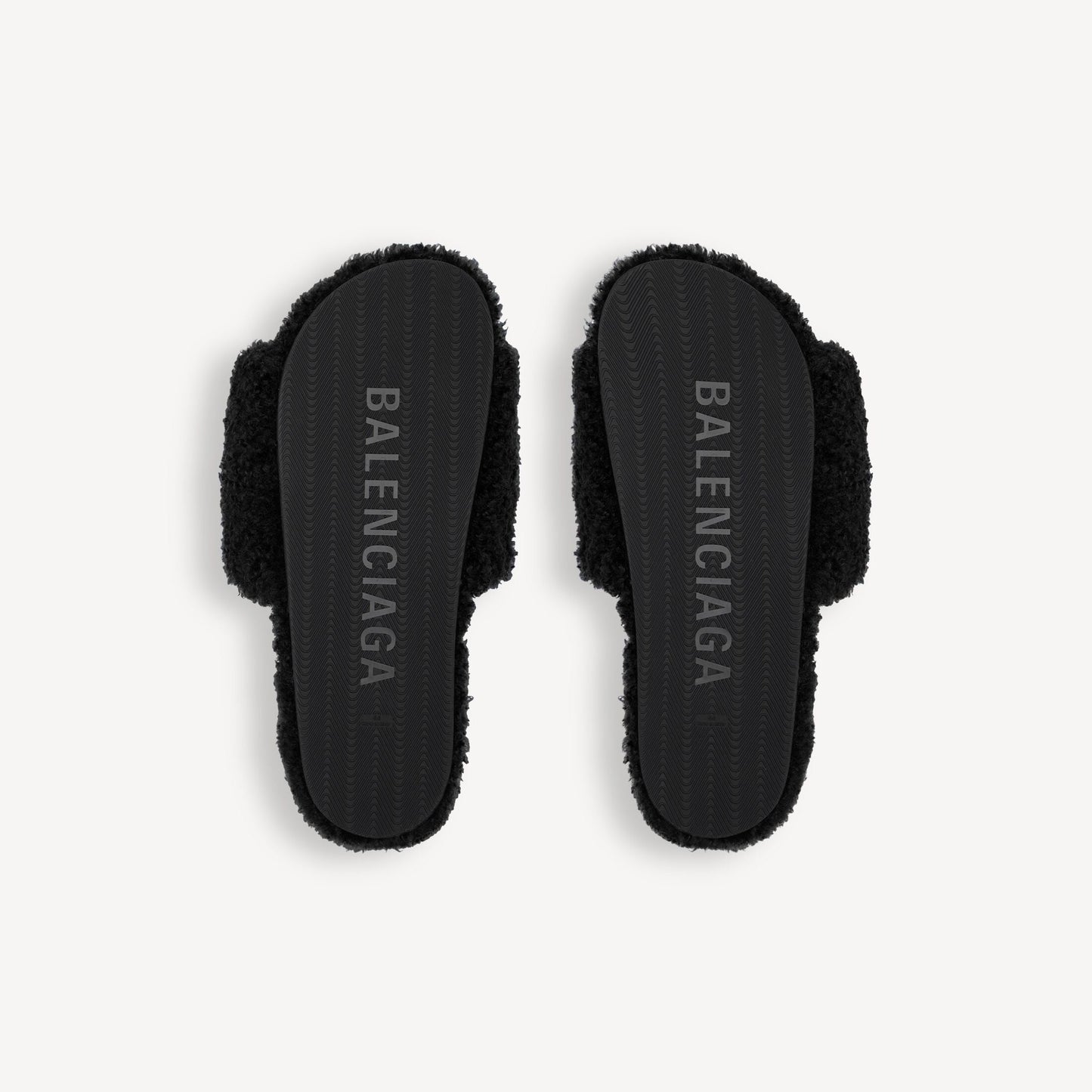 "Balenci" Fur Slides