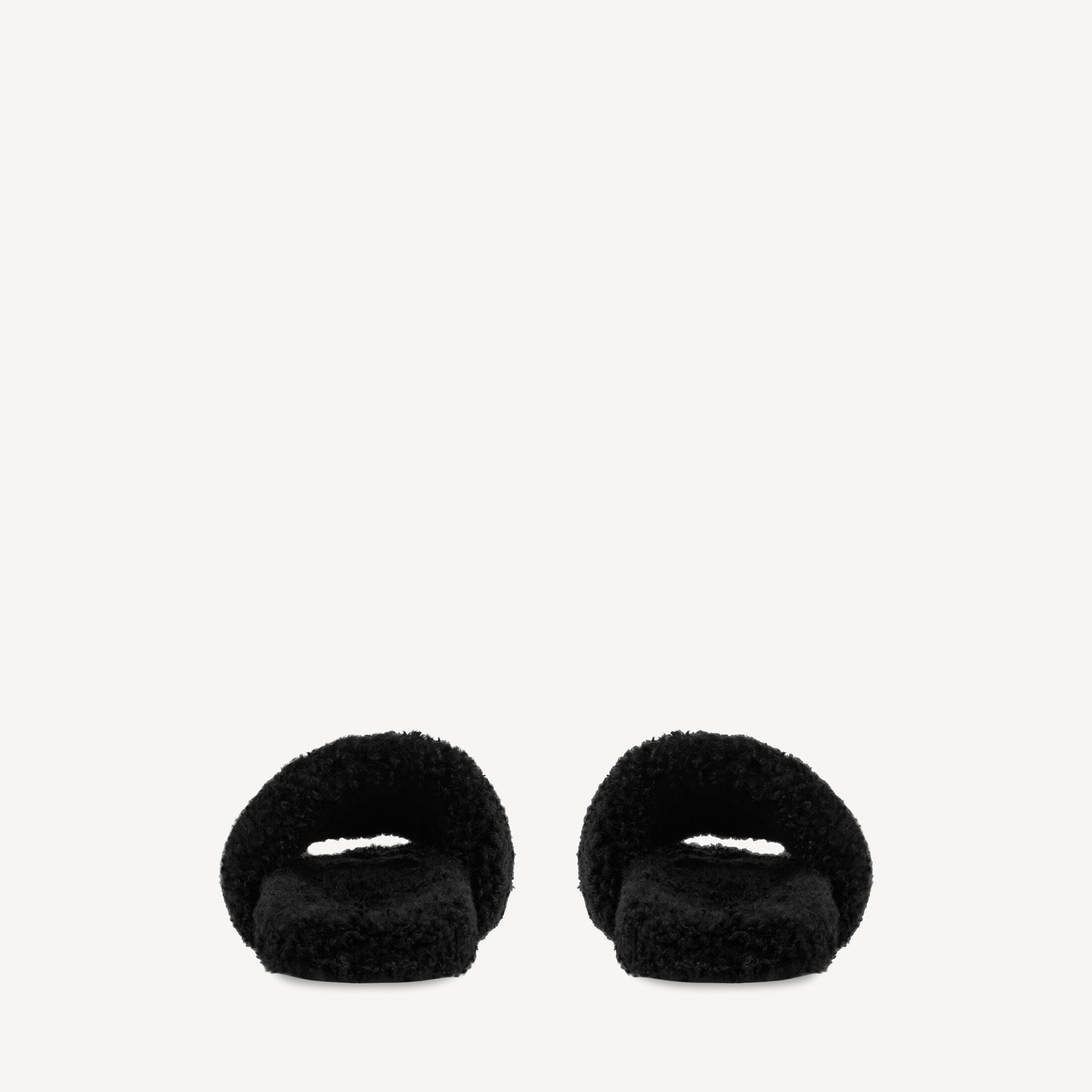 "Balenci" Fur Slides