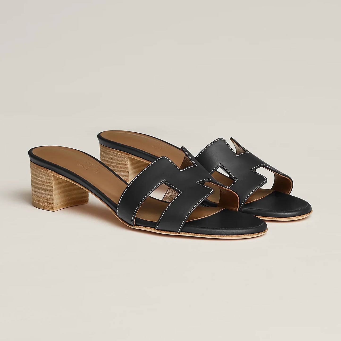 H OASIS HEELED SANDALS TAUPE