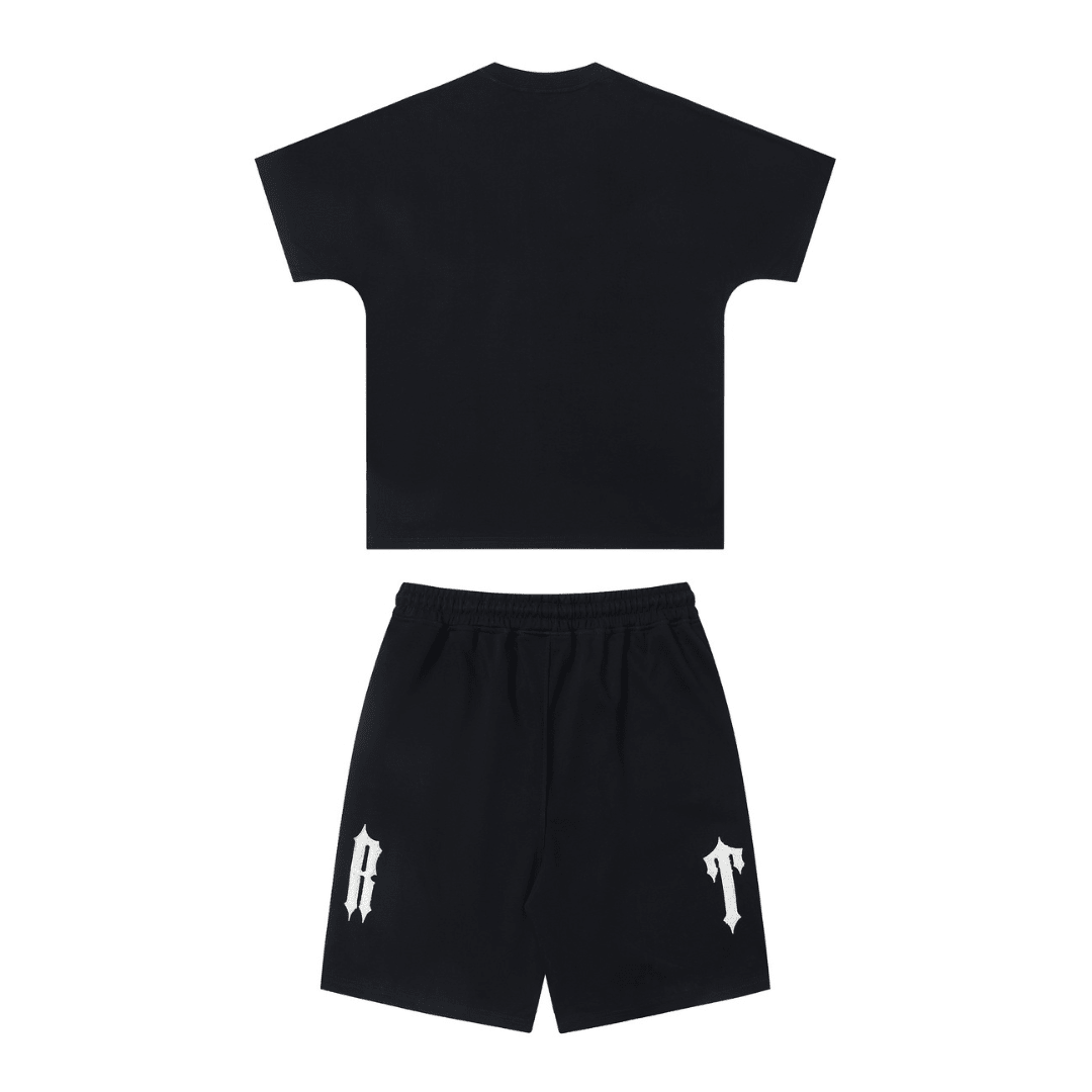 "TS" Short Set Black White