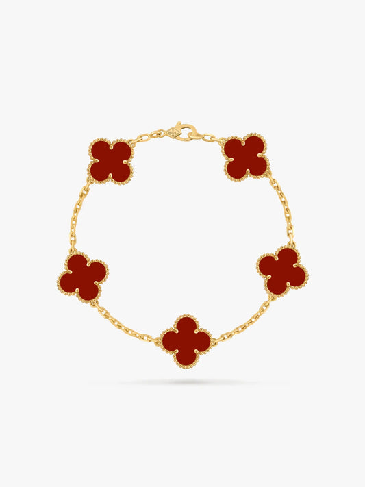 Clover red - Armband