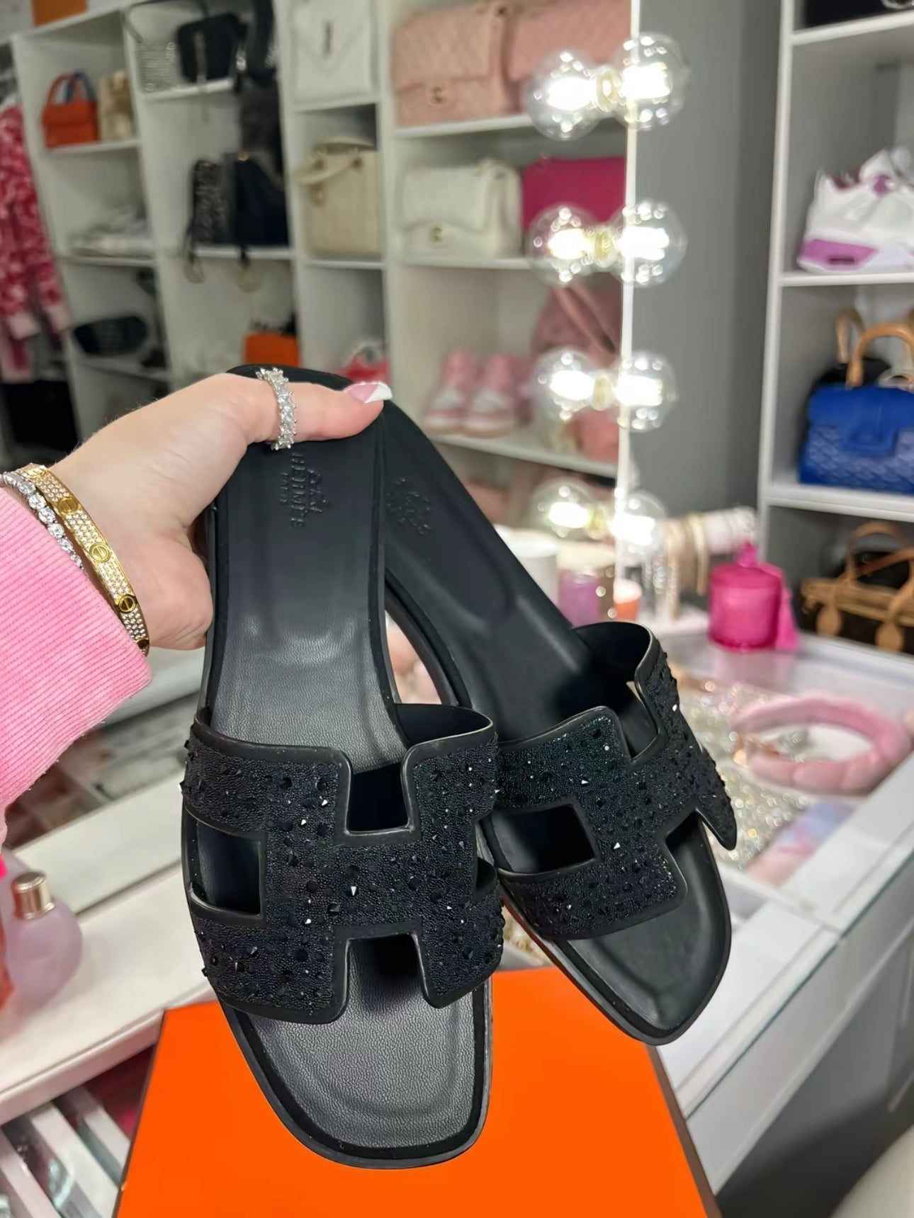 it girl black diamonds sandals